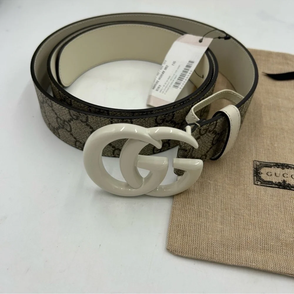 Men’s Gucci, GG supreme, Marmont leather belt size 115 cm/46 inch